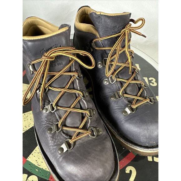 Danner Tramline Navy Blue Leather Crepe Sole Lace Up Boots Shoes Men 12EE - Picture 6 of 9